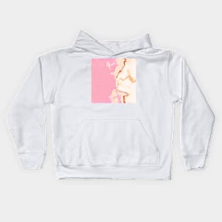 pink and gold abstract digital painting Kids Hoodie